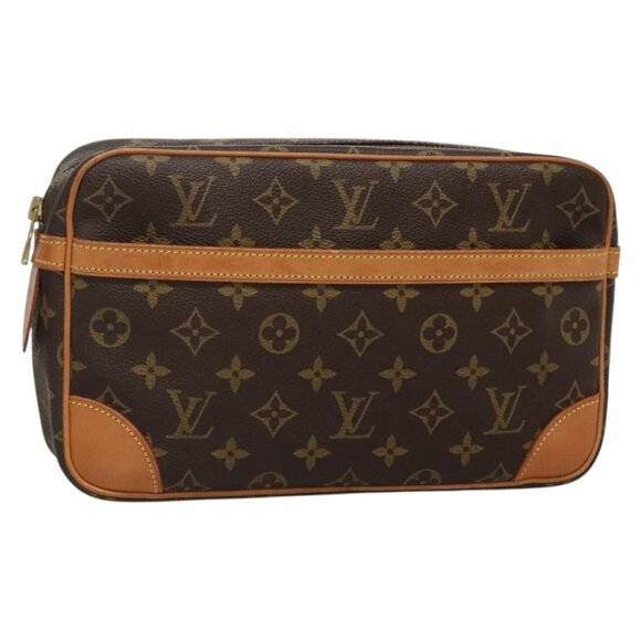 LOUIS VUITTON Monogram Compiegne 28 Clutch Bag M51845 LV Auth 136485 - Picture 1 of 16